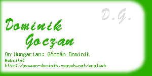dominik goczan business card
