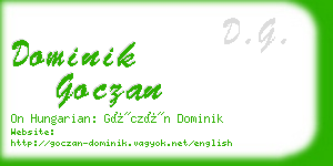 dominik goczan business card